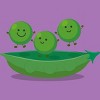 Girl's Design By Humans Cute jumping peas in pod cartoon illustration By thefrogfactory T-Shirt - 2 of 3