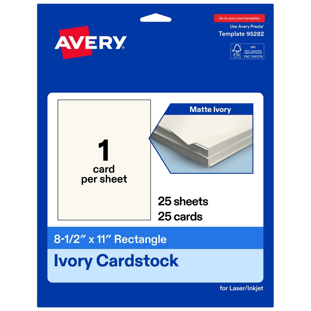 Avery 8-1/2" x 11" Rectangle, Matte Ivory Cardstock - thumbnail 9