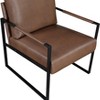 NicBex Faux Leather Accent Chair,Upholstered Living Room Chairs with Mid-Height Backrest and Metal Frame,Accent Chairs for Living Room - 3 of 4