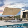PURPLE LEAF  Patio Umbrella White Cantilever Offset Umbrella Rectangle Outdoor Umbrella with 360-degree Rotation - 2 of 4