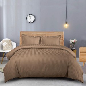 Egyptian Linens Duvet Cover Set Stripe 600 Thread Count - 1 of 4