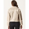 INSPIRE CHIC Women's Faux Fur Paneled PU Leather Thick Parka Jacket Warm Winter Coat - 4 of 4