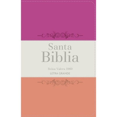 Biblia Rvr 1960 Letra Grande Tamaño Manual Tricolor Fucsia Crema Melón Con Cierre E Índice (Bible Rvr 1960 Large Print Handsize Leatherlike Tricolor