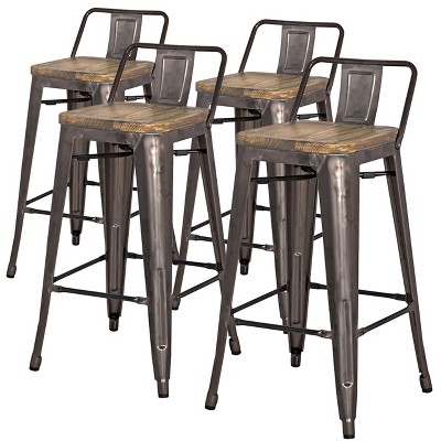 New Pacific Direct Metropolis Low Back Counter Stool,Set of 4