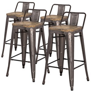 New Pacific Direct Metropolis Low Back Counter Stool,Set of 4 - 1 of 4