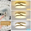 YANSUN 12 in. Modern Gold Drum Flush Mount LED Ceiling Light, 3CCT Dimmable Fixture for Bedroom, Hallway, Kitchen, Living Room - 4 of 4