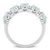 EVERLY JEWELRY | Sterling Silver 1 3/8 CT TGW Aquamarine White Topaz Fashion Ring - 4 of 4