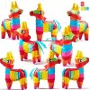 JOYFY Cinco Mayo 8 pcs  Donkey Pinatas 5.7"x7.5" Rainbow  Fun Fiesta Taco Party Supplies Luau Event  Mexican Theme Decoration Carnivals Festivals - 4 of 4