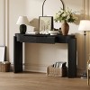 55'' Entryway Console Table with Fluted Legs,Oval Top and 2 Drawers,Modern Wood Accent for Living Room-Baofuwish - 3 of 4