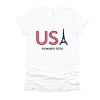 Simply Sage Market USA Eiffel Tower Short Sleeve Tee - S - White - 2 of 4