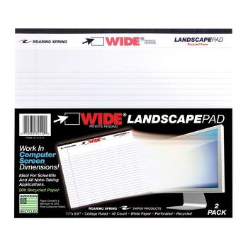 Roaring Legal Pad, 11 x 9-1/2 Inches, White, 40 Sheets, Pack of 2