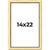 PosterPalooza | Simple Gold Picture Frame - UV Acrylic, Foam Board Backing, Hanging Hardware - 2 of 4