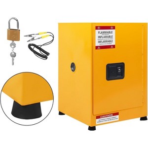 Acekool Flammable Storage Cabinet, 17"x17"x18" Galvanized Steel, Lockable with Adjustable Shelf, Sump & Vents for Hazardous Liquids - 1 of 4