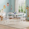 Boys and Girls Folding Table and Chairs Set of 3, Portable Table and Chair with Pu Soft Cushion, Suitable for Eating, Reading and Playing - 2 of 4