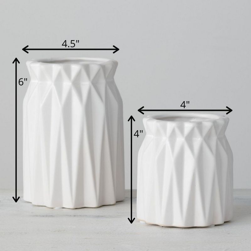 Sullivans Origami White Decorative Vase, 5 of 6