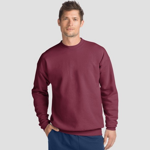 Hanes Men's Big & Tall Ecosmart Fleece Crewneck Sweatshirt - Maroon 4xl ...