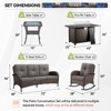 Buenhomino 5 Pieces Outdoor Patio Furniture Set with 50000 BTU Propane Fire Pit Table, Deep Seating Rocker Chairs and Sofa Patio Conversation Set - 3 of 4