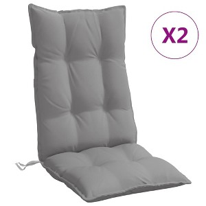 vidaXL Highback Chair Cushion Set - Outdoor & Indoor Use - Oxford Fabric - Soft PP Fiber Filling - 47.2"x19.7"x2.8" - Gray - 1 of 4