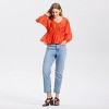 Women's Long Sleeve Smocked Waist Sheer Blouse - A New Day™ - 3 of 3