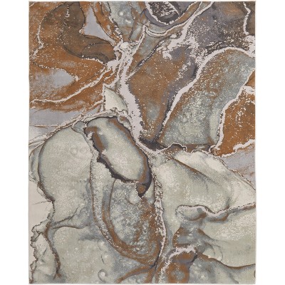 Clio Modern Abstract Gray/Brown Area Rug