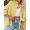 Womens Ripped Distressed Denim Jacket Tops Oversized Casual Long Sleeve Basic Jean Jacket Coats - 3 of 4
