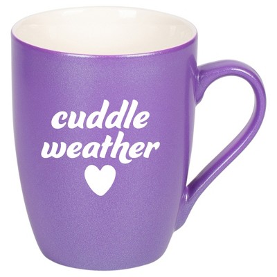 Elanze Designs Cuddle Weather Passion Purple 10 ounce New Bone China Coffee Cup Mug