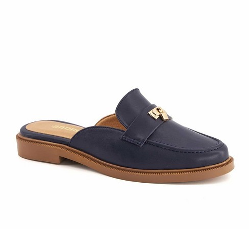 Andrea Women's Moccasin Clogs 67910, Navy, 6 : Target