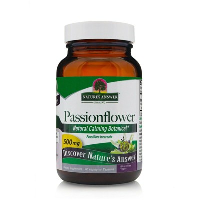 Nature's Answer Passionflower Herbal Supplement Vegetarian Capsules 60 Capsules