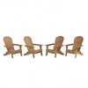 WestinTrends Tuscany HIPS Outdoor Patio Folding Adirondack Chair (Set of 4) - 4 of 4