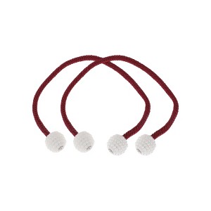 Unique Bargains Magnetic Buckle Large Faux Pearl Curtain Strap Polyester Rare Earth Magnet 2 Pcs - 1 of 4