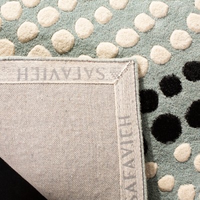 Grey and Ivory Hand-Tufted Wool and Viscose Area Rug