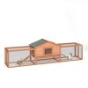 LAOTIES 2 Story Large Rabbit Hutch for Outdoor,Weatherproof Bunny Cage with Run,Pull Out Tray And Asphalt Roof for Small Animals - 3 of 4