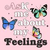 Juniors Womens Lost Gods My Feelings Butterflies T-Shirt - 2 of 4