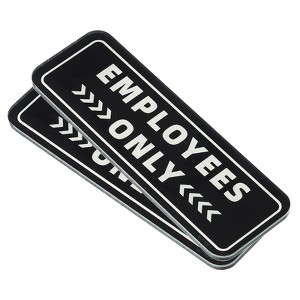 Unique Bargains Acrylic Self-Adhesive Decor Store Business Employee Only Sign - 1 of 4