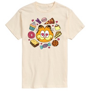 Men's - Garfield - Garfield Hearts Food Short Sleeve Graphic T-Shirt - 1 of 4
