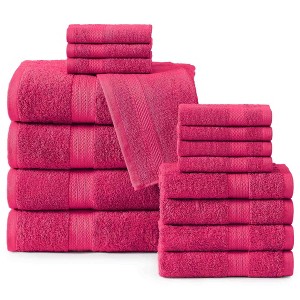 BAGOKIE 16 Piece Premium Cotton Bath Towel Set - 1 of 4