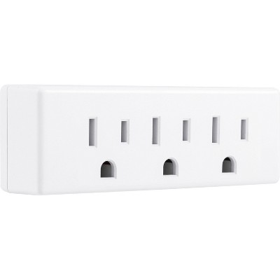 General Electric 3 Outlet Grounded Tap White