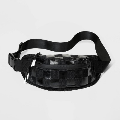 rainbow checkerboard fanny pack