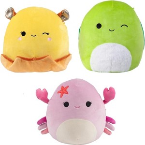 Squishmallows 10" Turtle, Crab & Octopus (3-Pack) Sealife Squad Plush - Official Jazwares- Collectible Sea Stuffed Animal- Gift for Kids, Girls & Boys - 1 of 4
