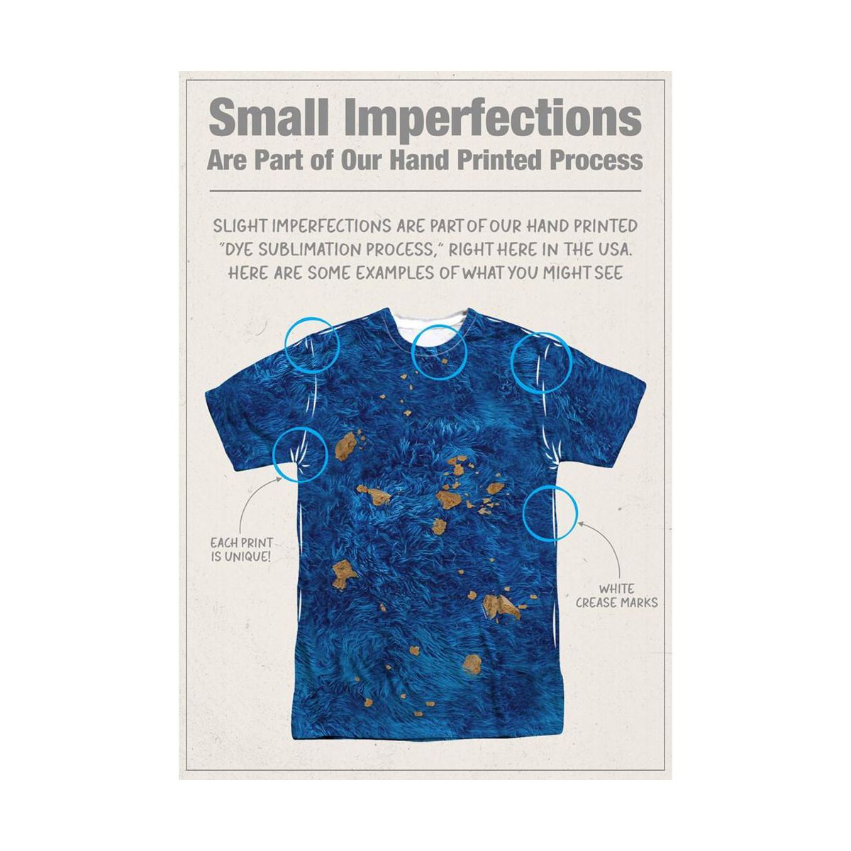 Popfunk Sesame Street Cookie Monster Front-Back Print Adult Sublimated Halloween Costume T-Shirt - thumbnail 3