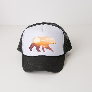 Simply Sage Market Bear Sunset Valley Adult Foam Trucker Hat - 1 of 1