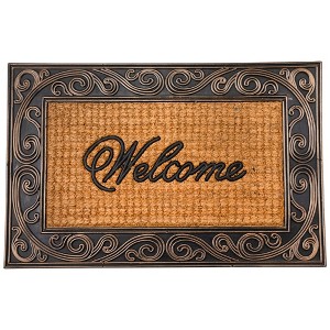 Northlight Swirled Rectangular Welcome Doormat 35" x 23" - 1 of 4