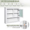 PAGED 29.5" Wall Mounted Bathroom Storage Cabinet Modern Medicine Cabinet with Mirror and Towels Bar, Over Toilet Storage Unit for Room - 3 of 4