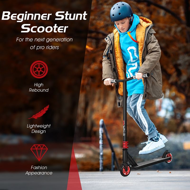 Costway High End Pro Stunt Scooter W/Luminous Aluminum Deck 10mm Wheel Freestyle Tricks, 5 of 11