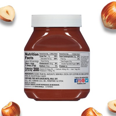 Nutella Ferrero Chocolate Hazelnut Spread - 26.5oz