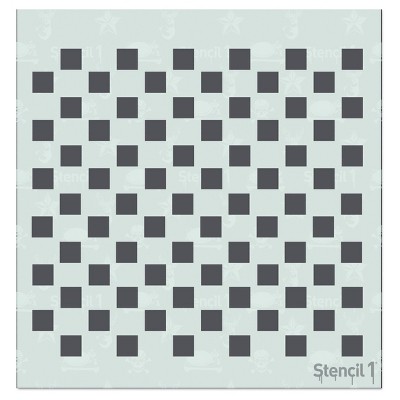 Stencil1 Checker Repeating - Stencil 5.75" x 6"