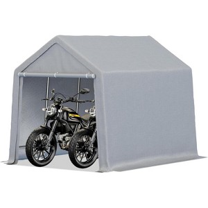 Coucheta Heavy Duty Enclosed Carport, Triple Layer Waterproof PE Cover & Powder Coated Steel Frame, All Weather Outdoor Garage Shelter for Outdoor - 1 of 4