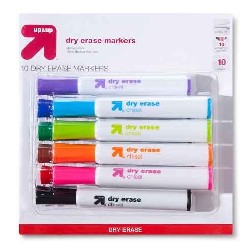 10pk Chisel Tip Dry Erase Markers Multicolor Up Up Target