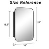 SpassWay 24 x 36 Inch Recessed or Wall Mount Medicine Cabinet Black Bathroom Storage with 3 Cupboards - 4 of 4