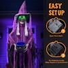 Joyfy 72’’ Halloween Outdoor Decoration, Scary Standing Witch with Cauldron Animated Decor for Yard Lawn Garden Outdoor Indoor and Haunted House - 4 of 4